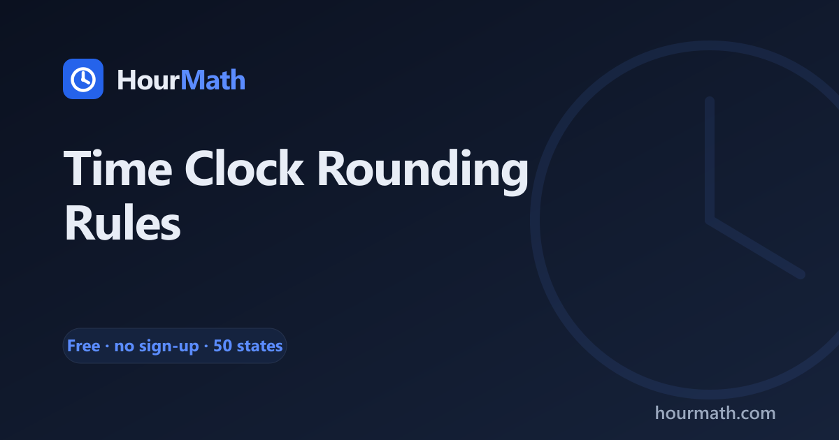 Time Clock Rounding Rules — the 7-Minute Rule Explained